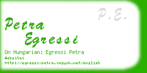 petra egressi business card